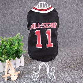 Hot World Cup Ball Spring And Summer Dog Vest Pet Supplies (Option: Black-L)