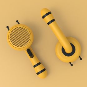 Small Bee Shaped Pet Cat Pin Comb (Color: Yellow)